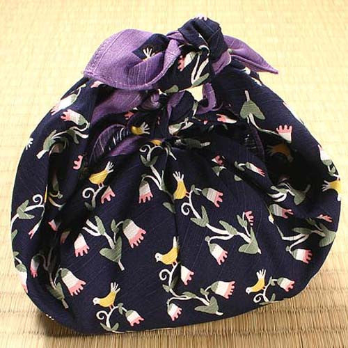 kyoohoo Cotton Furoshiki Small Size Flower & Little bird