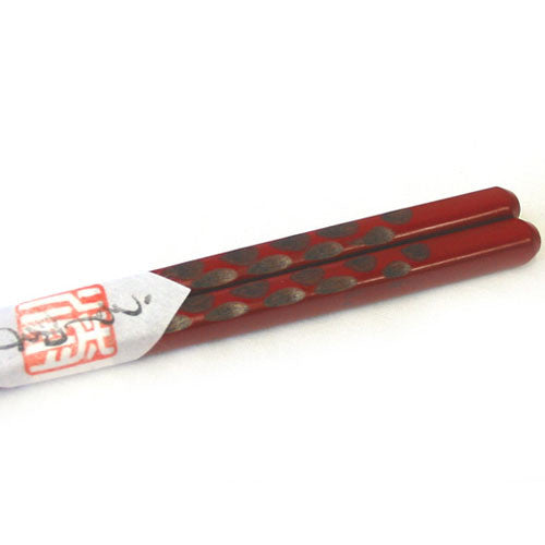 Kyoohoo Lacquer Ware Chop Sticks Kiriko Red