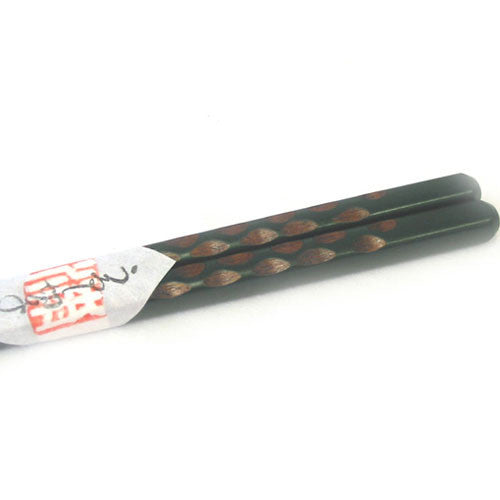 Kyoohoo Lacquer Ware Chop Sticks Kiriko Green