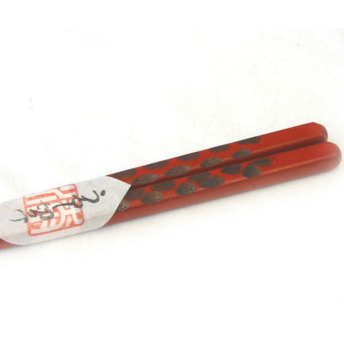 Kyoohoo Lacquer Ware Chop Sticks Kiriko Orange