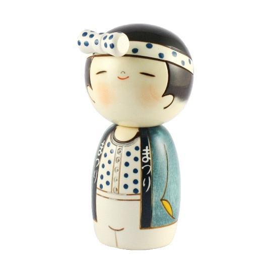 Kokeshi Doll Wassyoi (k12-3873B)