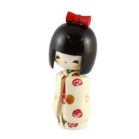 Kyoohoo Japanese Kokeshi Doll Long Sleeves White (k12-3878B)