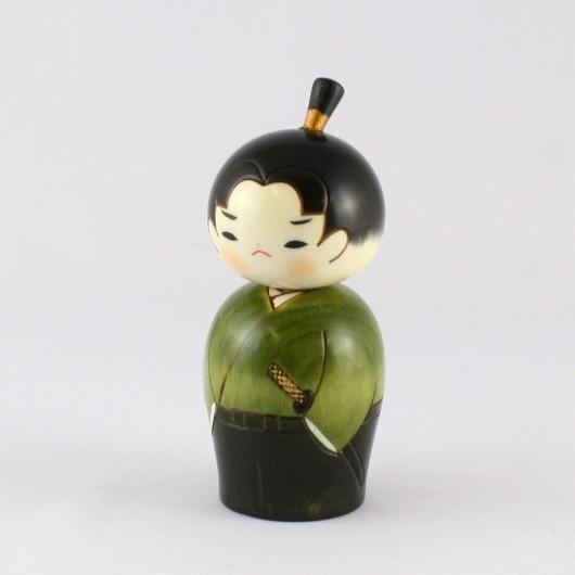 Kokeshi Doll Waka Samurai (k12-3886)