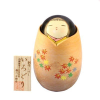 Kyoohoo Japanese Kokeshi Doll Irodori Yellow (k12-4319)