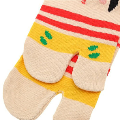 Tabi Socks Japanese Kokeshi face/M