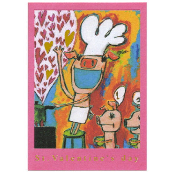 Greeting Life Valentine Mini Card KAO KAO PANDA KP-10