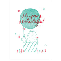 Tegami Letterpress Greeting Card Happy Holidays!