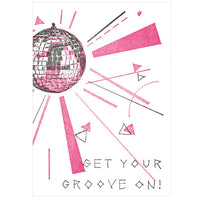 japanwave Tegami Letterpress Greeting Card Get Your Groove on!
