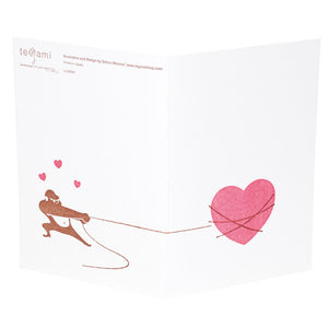 japanwave Tegami Letterpress Greeting Card Heart