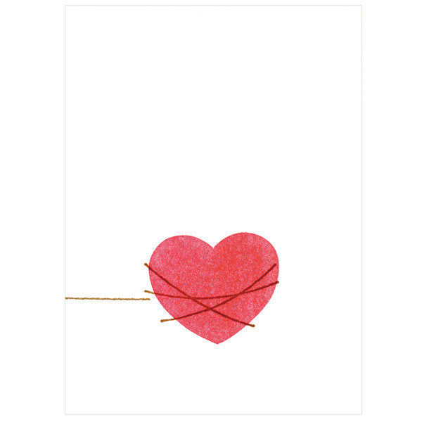 japanwave Tegami Letterpress Greeting Card Heart