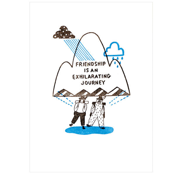 japanwave Tegami Letterpress Greeting Card FRIENDSHIP