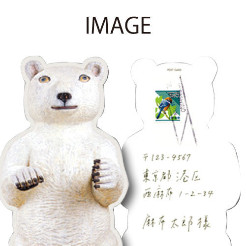 Greeting Life Animals Postcard MIisawa Atsuhiko Polar Bear WA-1