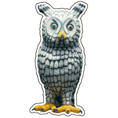 Greeting Life Animals Postcard MIisawa Atsuhiko Horned Owl WA-37