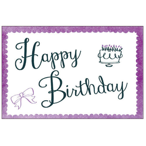 Greeting Life Cotton Letterpress Birthday Card Purple MM-100