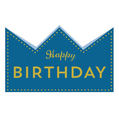 Greeting Life Birthday Crown Card Blue MM-118