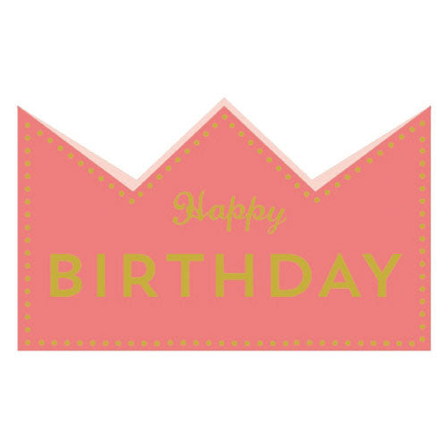 Greeting Life Birthday Crown Card Pink MM-119