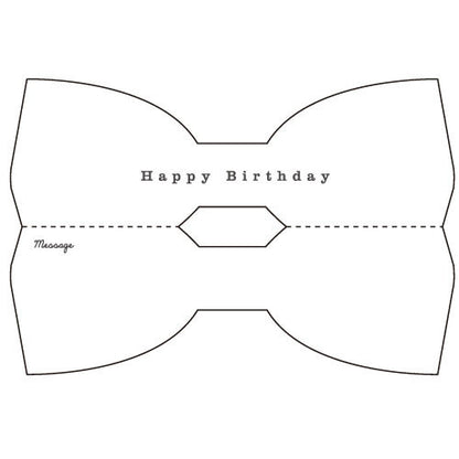 Greeting Life Birthday Bow Tie Card Gold MM-122