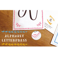 Greeting Life Alphabet Letterpress E MM-80