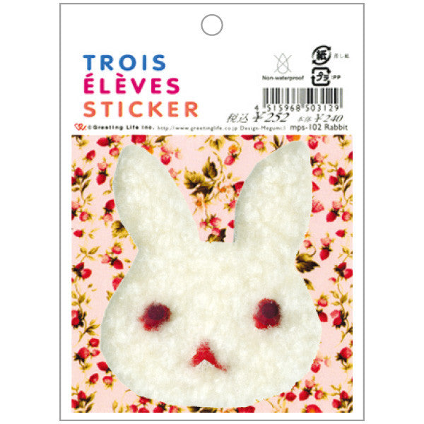Greeting Life TROIS ELEVES Sticker Rabbit mps-102
