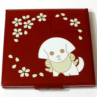 Kyoohoo Lacquer Ware Pocket Mirror Puppy