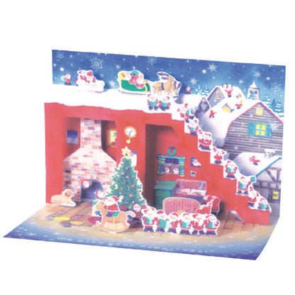 Greeting Life Mini Santa Pop Up Christmas Card P-141