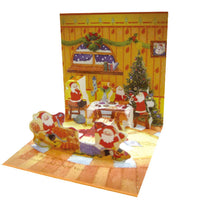 Greeting Life Mini Santa Pop Up Christmas Mini Card P-159