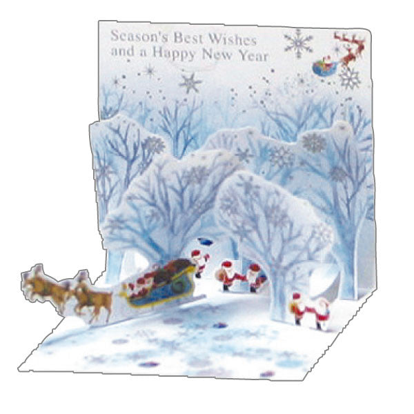 Greeting Life Mini Santa Pop Up Christmas Mini Card P-185