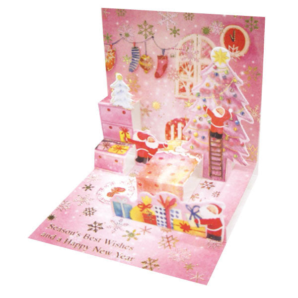 Greeting Life Mini Santa Pop Up Christmas Mini Card P-196