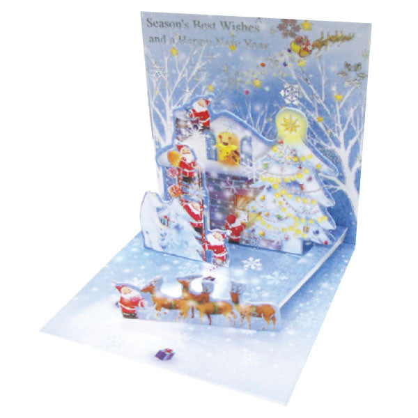 Greeting Life Mini Santa Pop Up Christmas Mini Card P-197