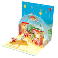 Greeting Life Mini Santa Pop Up Christmas Mini Card P-211