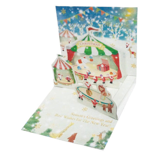 Greeting Life Mini Santa Pop Up Christmas Mini Card P-225