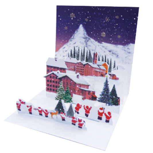 Greeting Life Mini Santa Pop Up Christmas Mini Card P-234