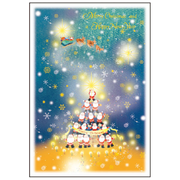 Greeting Life Mini Santa Christmas Card S-320