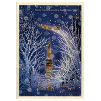 Greeting Life Mini Santa Sepia Christmas Card Tokyo Tower