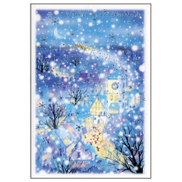 Greeting Life Mini Santa Christmas Card S-350