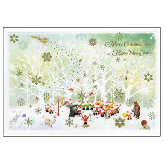 Greeting Life Mini Santa Christmas Card S-351