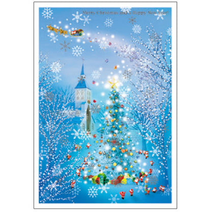 Greeting Life Mini Santa Christmas Card S-357