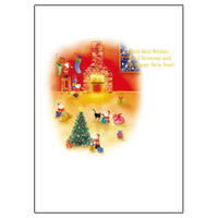 Greeting Life Mini Santa Christmas Card S-358