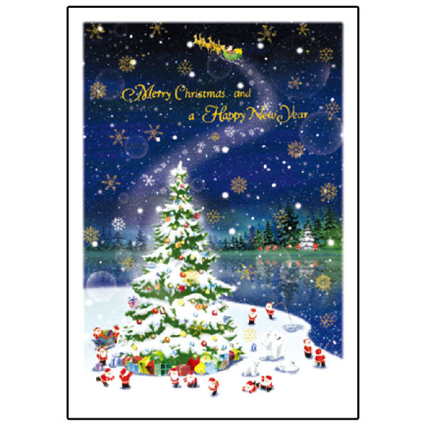Greeting Life Mini Santa Christmas Card S-369