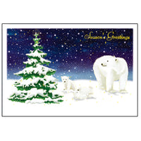 Greeting Life Polar bear Christmas Card Tree