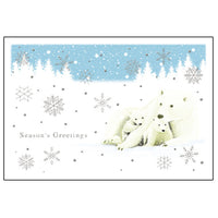 Greeting Life Polar bear Christmas Card Snowfield