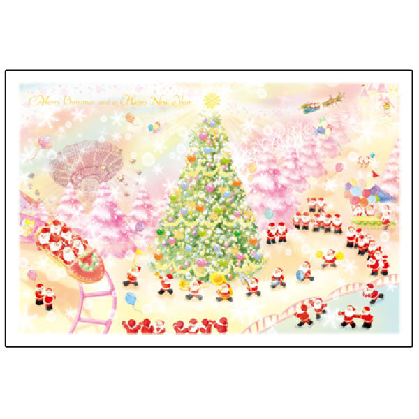 Greeting Life Mini Santa Christmas Card S-379