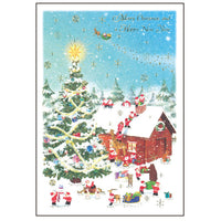 Greeting Life Mini Santa Christmas Card S-390