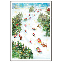 Greeting Life Mini Santa Christmas Card S-396