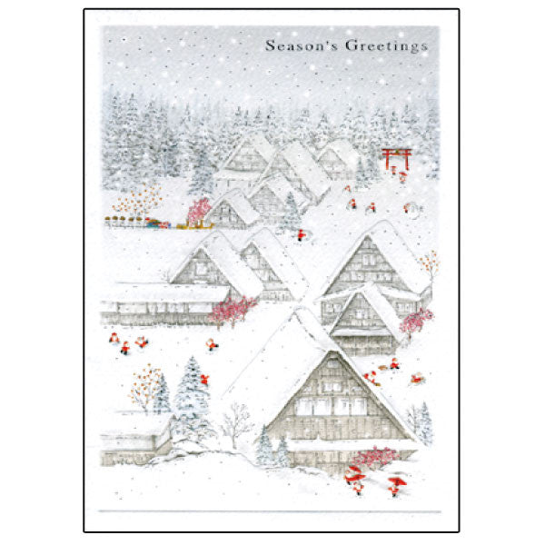 Greeting Life Japanese Style Mini Santa Christmas Card SJ-13