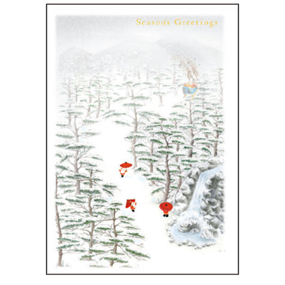 Greeting Life Japanese Style Mini Santa Christmas Card SJ-14