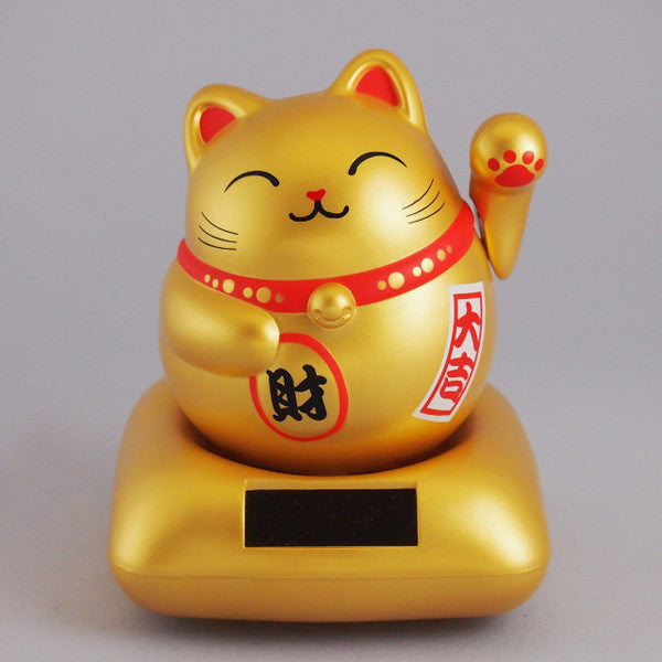 Solar Powered Maru Maru Happy Manekineko Gold