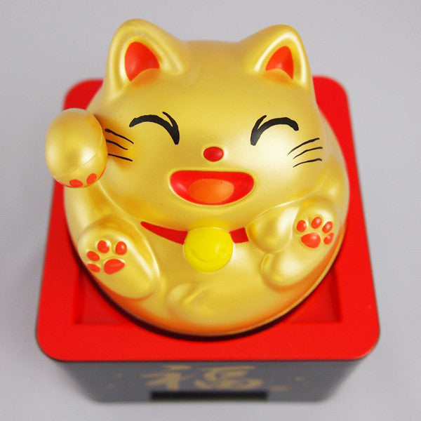 Solar Powered Masu Masu Manekineko Gold