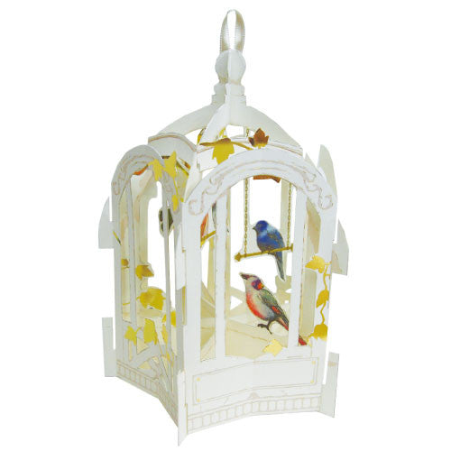 Greeting Life Bird Cage Card White TK-10