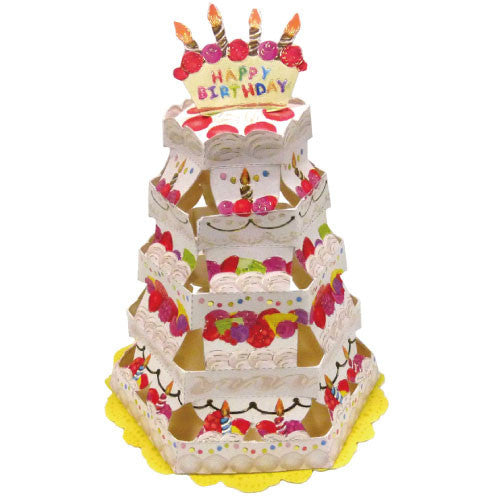 Greeting Life Cake Tower Card Happy Birthday TK-3